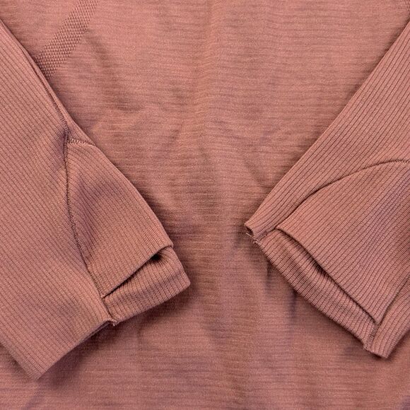 Lululemon Swiftly Tech Long-Sleeve Shirt 2.0 Women Size 4 Pink Brown Mauve - Picture 5 of 10